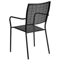 Flash Furniture Commercial Grade Indoor-Outdoor Steel Patio Arm Chair With Square Back -Flash Furniture Shop GUEST c5b5056d 7eee 4915 86c3 d3c5d14ff302