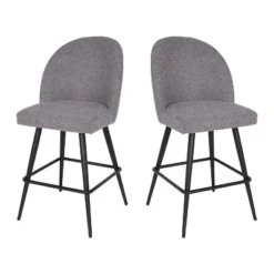 Flash Furniture Lyla Set Of 2 Commercial Modern Armless Counter Stools With Contoured Backrests, Steel Frames And Footrests-Set Of 2 -Flash Furniture Shop GUEST c69df626 5b2d 4f95 90c3 a653e57e00dc