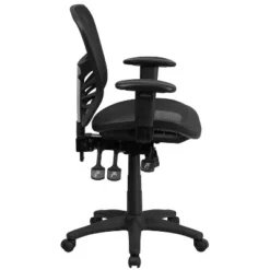 Flash Furniture Mid-Back Transparent Black Mesh Multifunction Executive Swivel Ergonomic Office Chair With Adjustable Arms -Flash Furniture Shop GUEST c7009caf ee36 4365 9445 1ea4df118e77