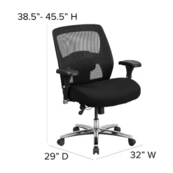 Flash Furniture HERCULES Series 24/7 Intensive Use Big & Tall 500 Lb. Rated Black Mesh Executive Ergonomic Office Chair With Ratchet Back -Flash Furniture Shop GUEST c865df8e 618a 439d 8f63 b6ed88232574