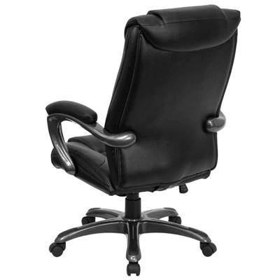 High Back Executive Swivel Office Chair Black Leather - Flash Furniture 2 High Back Executive Swivel Office Chair Black Leather - Flash Furniture - Image 2