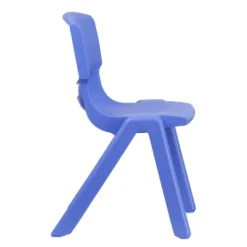 Flash Furniture 4 Pack Blue Plastic Stackable School Chair With 15.5'' Seat Height -Flash Furniture Shop GUEST c9711bc6 20e4 40f0 a993 4f65b94d8b9f