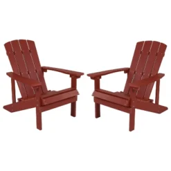 Flash Furniture Set Of 2 Charlestown All-Weather Poly Resin Wood Adirondack Chairs -Flash Furniture Shop GUEST c9df1387 3e01 43cc a377 dd97475fcdbf