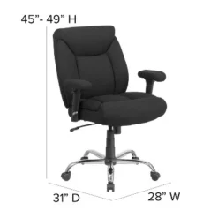 Flash Furniture HERCULES Series 24/7 Intensive Use Big & Tall 500 Lb. Rated Executive Swivel Ergonomic Office Chair With Loop Arms -Flash Furniture Shop GUEST ca02c7f6 1c79 4186 a5cb f2e3b3bdf35c