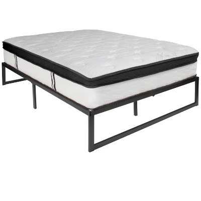 Flash Furniture 14 Inch Metal Platform Bed Frame With 12 Inch Memory Foam Pocket Spring Mattress In A Box (No Box Spring Required) 12 Flash Furniture 14 Inch Metal Platform Bed Frame With 12 Inch Memory Foam Pocket Spring Mattress In A Box (No Box Spring Required) - Image 12