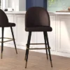 Flash Furniture Lyla Commercial Grade Modern Armless Barstools With Contoured Backrest, Steel Frame And Integrated Footrest - Set Of 2