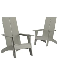 Flash Furniture Set Of 2 Sawyer Modern All-Weather Poly Resin Wood Adirondack Chairs -Flash Furniture Shop GUEST cc12d081 3f66 4b7d ad3a 5e3b4bafc655