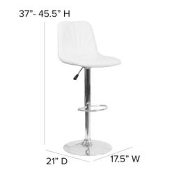 Flash Furniture Contemporary Vinyl Adjustable Height Barstool With Embellished Stitch Design And Chrome Base -Flash Furniture Shop GUEST ccaeb09d eef5 4643 8c5a a6faa05e86a1