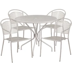Flash Furniture Oia Commercial Grade 35.25" Round Indoor-Outdoor Steel Patio Table Set With 4 Round Back Chairs 20 Flash Furniture Oia Commercial Grade 35.25" Round Indoor-Outdoor Steel Patio Table Set With 4 Round Back Chairs -Flash Furniture Shop GUEST cfc55c8f b1df 4cf5 a93b 1b9f7be9f1e7