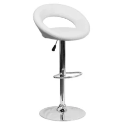 Flash Furniture Contemporary Vinyl Rounded Orbit-Style Back Adjustable Height Barstool With Chrome Base -Flash Furniture Shop GUEST cfdc1d69 e634 4182 85ad f20e158fa503