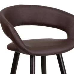 Flash Furniture Brynn Series 29'' High Contemporary Vinyl Rounded Back Barstool With Cappuccino Wood Frame -Flash Furniture Shop GUEST d0225d7d e779 4add 8ce9 19ad8fa5f794