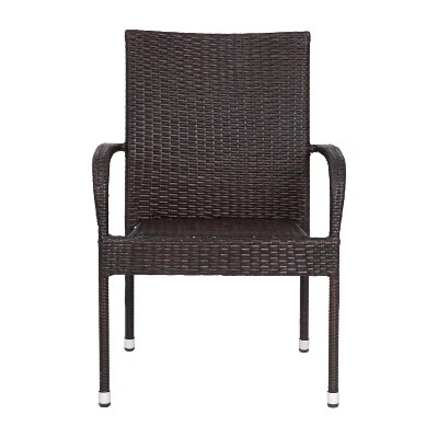Flash Furniture Maxim Indoor/Outdoor Wicker Dining Chairs With Fade & Weather-Resistant Steel Frames For Patio And Deck 10 Flash Furniture Maxim Indoor/Outdoor Wicker Dining Chairs With Fade & Weather-Resistant Steel Frames For Patio And Deck - Image 10