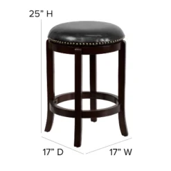 Flash Furniture 24'' High Backless Wood Counter Height Stool With LeatherSoft Swivel Seat 9 Flash Furniture 24'' High Backless Wood Counter Height Stool With LeatherSoft Swivel Seat -Flash Furniture Shop GUEST d16fa711 921e 4dda a675 290362b49dab