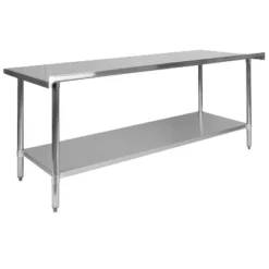 Flash Furniture Stainless Steel 18 Gauge Prep And Work Table With 1.5" Backsplash And Undershelf, NSF -Flash Furniture Shop GUEST d23ef06a 49b6 49c8 abc5 7f1fbc29cb91