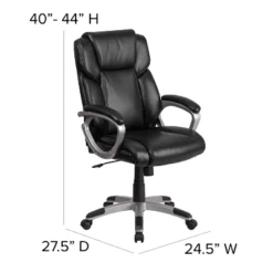 Flash Furniture Mid-Back LeatherSoftSoft Executive Swivel Office Chair With Padded Arms -Flash Furniture Shop GUEST d2895d54 166f 4ed7 81c2 1ecade56262c