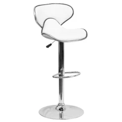 Flash Furniture Contemporary Cozy Mid-Back Vinyl Adjustable Height Barstool With Chrome Base -Flash Furniture Shop GUEST d2acb62c 51fd 436b a322 f44cee7c7fb0