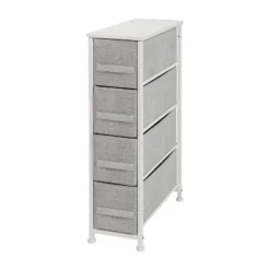 Flash Furniture 4 Drawer Slim Wood Top Cast Iron Frame Vertical Storage Dresser With Easy Pull Fabric Drawers -Flash Furniture Shop GUEST d320c42d ea64 40e0 93d2 886f5618d454