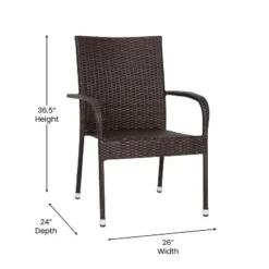 Flash Furniture Maxim Indoor/Outdoor Wicker Dining Chairs With Fade & Weather-Resistant Steel Frames For Patio And Deck 18 Flash Furniture Maxim Indoor/Outdoor Wicker Dining Chairs With Fade & Weather-Resistant Steel Frames For Patio And Deck -Flash Furniture Shop GUEST d3cd8050 02c8 403a b362 e404941b8b3d
