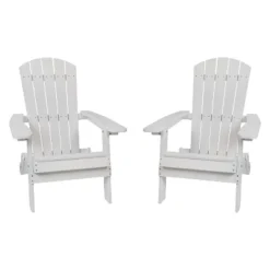 Flash Furniture Set Of 2 Charlestown All-Weather Poly Resin Folding Adirondack Chair -Flash Furniture Shop GUEST d3ed5437 c976 4c7e b373 68c68779dffd