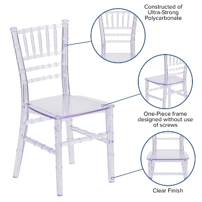 Flash Furniture Child’s Resin Party And Event Chiavari Chair For Commercial & Residential Use 2 Flash Furniture Child’s Resin Party And Event Chiavari Chair For Commercial & Residential Use - Image 2