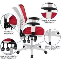 Flash Furniture Mid-Back Mesh Multifunction Executive Swivel Ergonomic Office Chair With Adjustable Arms -Flash Furniture Shop GUEST d5c95ecc 3079 4806 a7c0 57eaa18b3cbb