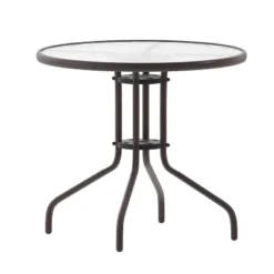 Flash Furniture Bellamy 31.5'' Round Tempered Glass Metal Table -Flash Furniture Shop GUEST d5ce2ad8 f6d7 4268 8d19 d57343569391
