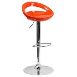 Flash Furniture Contemporary Plastic Adjustable Height Barstool With Rounded Cutout Back And Chrome Base -Flash Furniture Shop GUEST d69fe9d5 3995 4155 9664 d57ada08edb9