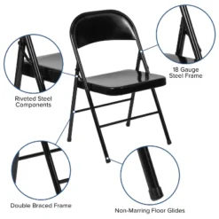 Flash Furniture 4 Pack HERCULES Series Double Braced Metal Folding Chair 14 Flash Furniture 4 Pack HERCULES Series Double Braced Metal Folding Chair -Flash Furniture Shop GUEST d826f8d6 d307 4078 9a3e dbbbae6492b5