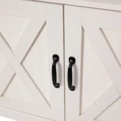 Flash Furniture Wyatt 60" Modern Farmhouse Tall TV Console Cabinet With Storage Cabinets And Shelves For TV's Up To 60" -Flash Furniture Shop GUEST d8425f0a e172 42af 8066 c94a77266182