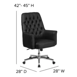 Flash Furniture Mid-Back Traditional Tufted LeatherSoft Executive Swivel Office Chair With Arms -Flash Furniture Shop GUEST da52231c 8d7b 445e a4d1 7752c3bf2362