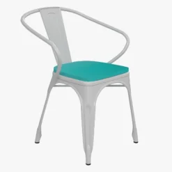 Flash Furniture Luna Commercial Grade Metal Indoor-Outdoor Stack Chair With Arms, All-Weather Polystyrene Seat And Vertical Slat Back -Flash Furniture Shop GUEST da8cd5ea e622 4b66 97af 5010d346d9ec