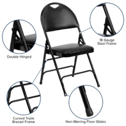 Flash Furniture 4 Pack HERCULES Series Extra Large Ultra-Premium Triple Braced Metal Folding Chair With Easy-Carry Handle -Flash Furniture Shop GUEST dafbc75d 885a 4655 8972 df4b0194c9c7