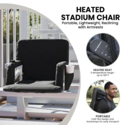 Flash Furniture Malta Portable Heated Reclining Stadium Chair With Armrests, Padded Back & Heated Seat With Dual Storage Pockets And Backpack Straps -Flash Furniture Shop GUEST db004fd5 55b6 4f22 a6e3 2bfc4bc3eec7