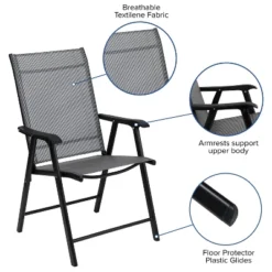 Flash Furniture Black Outdoor Folding Patio Sling Chair (2 Pack) -Flash Furniture Shop GUEST db31532f f081 4930 8c12 3bd13c44a31a