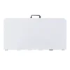 Flash Furniture 2.79-Foot Square Bi-Fold Granite White Plastic Folding Table With Carrying Handle