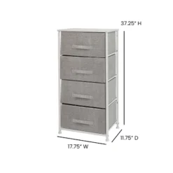 Flash Furniture 4 Drawer Wood Top Cast Iron Frame Vertical Storage Dresser With Easy Pull Fabric Drawers -Flash Furniture Shop GUEST dcb22952 6790 4522 825e 79f00cd5b2e0