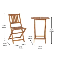 Flash Furniture Indoor/Outdoor Acacia Wood Folding Table And 2 Chair Bistro Set In Natural -Flash Furniture Shop GUEST dccd9de7 a1bc 4417 aa17 2755faf1d27a
