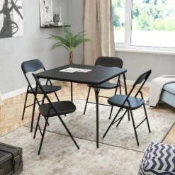 Flash Furniture 5 Piece Folding Card Table And Chair Set