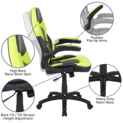Flash Furniture Gaming Desk And Racing Chair Set With Cup Holder, Headphone Hook & 2 Wire Management Holes -Flash Furniture Shop GUEST ddf3f9a2 09b8 481b a131 406eebbd0728