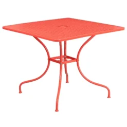 Flash Furniture Oia Commercial Grade 35.5" Square Indoor-Outdoor Steel Patio Table With Umbrella Hole -Flash Furniture Shop GUEST de62f847 24a8 4511 a784 ae1a1aed2f82