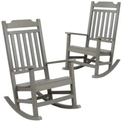 Flash Furniture Set Of 2 Winston All-Weather Faux Wood Rocking Chair -Flash Furniture Shop GUEST deff5274 5a6c 44f2 b1e0 130ce3ca0502
