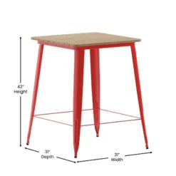 Flash Furniture Declan Commercial Indoor/Outdoor Bar Top Table, 31.5" Square All Weather Poly Resin Top With Steel Base -Flash Furniture Shop GUEST e037c9b1 b4ba 49a8 9587 1d41913d8885