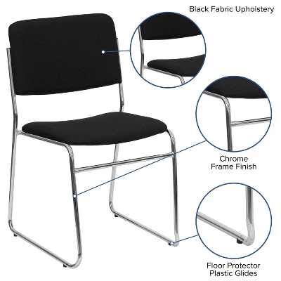 Flash Furniture HERCULES Series 500 Lb. Capacity High Density Stacking Chair With Sled Base 2 Flash Furniture HERCULES Series 500 Lb. Capacity High Density Stacking Chair With Sled Base - Image 2