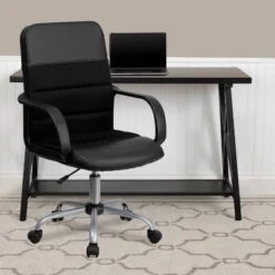 Swivel Task Chair Black Leather/Mesh - Flash Furniture -Flash Furniture Shop GUEST e1ecb7ec 5ad7 4287 9b72 5b50b412d5ca