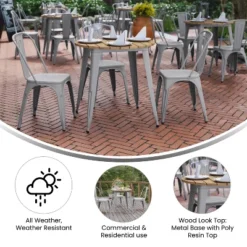 Flash Furniture Declan Commercial Grade Indoor/Outdoor Dining Table, 30" Round All Weather Poly Resin Top With Steel Base 16 Flash Furniture Declan Commercial Grade Indoor/Outdoor Dining Table, 30" Round All Weather Poly Resin Top With Steel Base -Flash Furniture Shop GUEST e29d4e7c a7d8 4d32 86bf 3c8b1b0e83ca