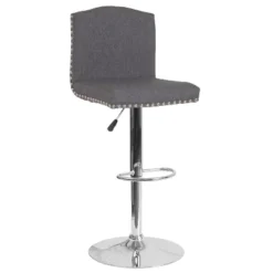 Flash Furniture Bellagio Contemporary Adjustable Height Crown Back Barstool With Accent Nail Trim -Flash Furniture Shop GUEST e2dd3833 f862 41f7 a881 ceb54cddb789