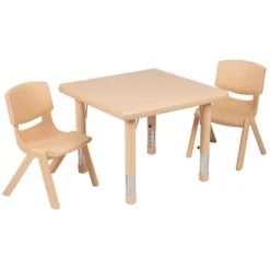 Flash Furniture 24" Square Plastic Height Adjustable Activity Table Set With 2 Chairs 23 Flash Furniture 24" Square Plastic Height Adjustable Activity Table Set With 2 Chairs -Flash Furniture Shop GUEST e32783d8 374a 4acb b04b 212cc126003e