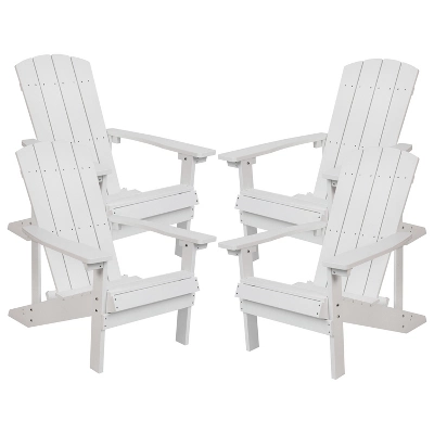 Flash Furniture Set Of 4 Charlestown All-Weather Poly Resin Wood Adirondack Chairs 16 Flash Furniture Set Of 4 Charlestown All-Weather Poly Resin Wood Adirondack Chairs - Image 16