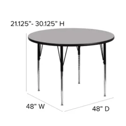 Flash Furniture 48'' Round Thermal Laminate Activity Table - Standard Height Adjustable Legs -Flash Furniture Shop GUEST e45228bd 954b 4fd4 81e2 19cb8dd11db7