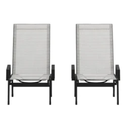 Flash Furniture Brazos Set Of 2 Adjustable Chaise Lounge Chairs With Arms, All-Weather Outdoor Five-Position Recliners -Flash Furniture Shop GUEST e4c13073 dec5 4106 ad9f e8bda0158503